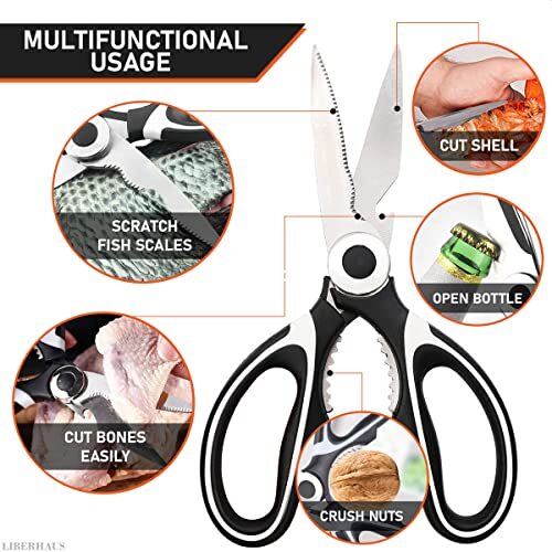 Kitchen Shears Scissors Stainless Heavy Duty Multi-Purpose Meat Cutting, Cutlery