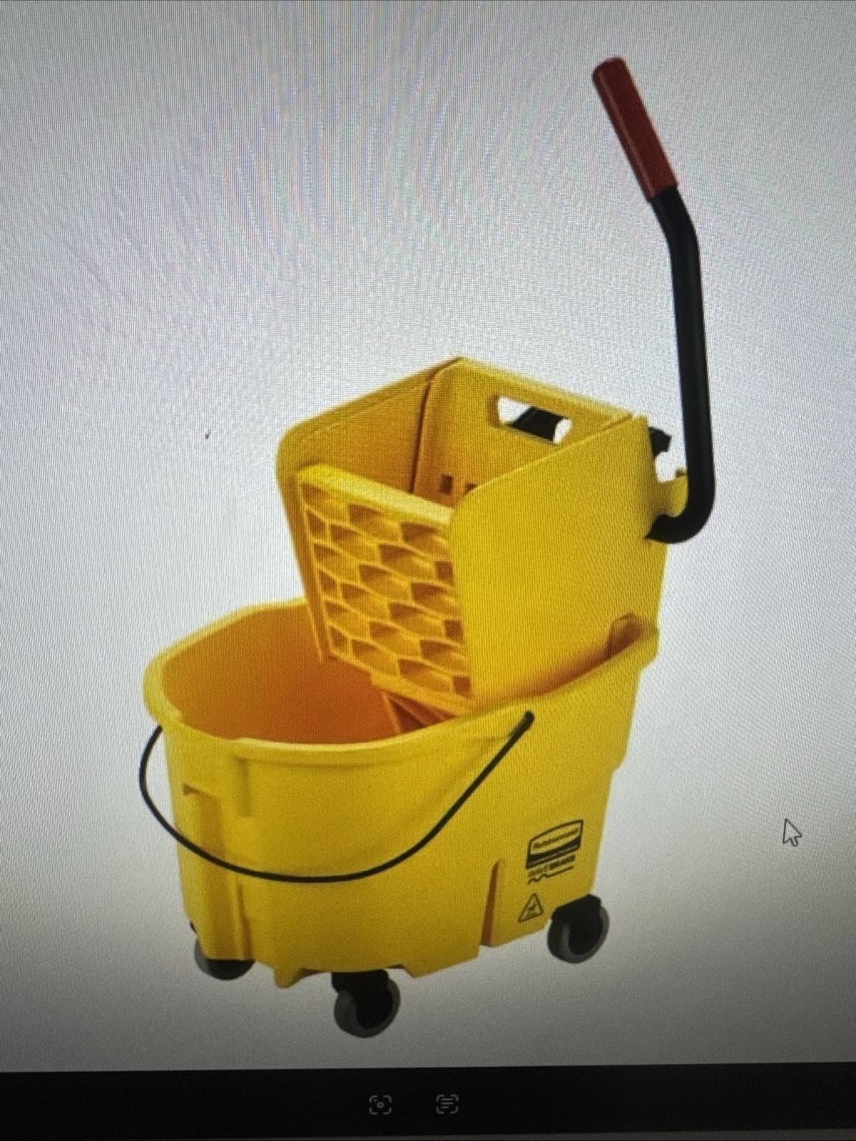 Rubbermaid Commercial Products WaveBrake 26 Qt. Side-Press Mop 26 Qt, Yellow