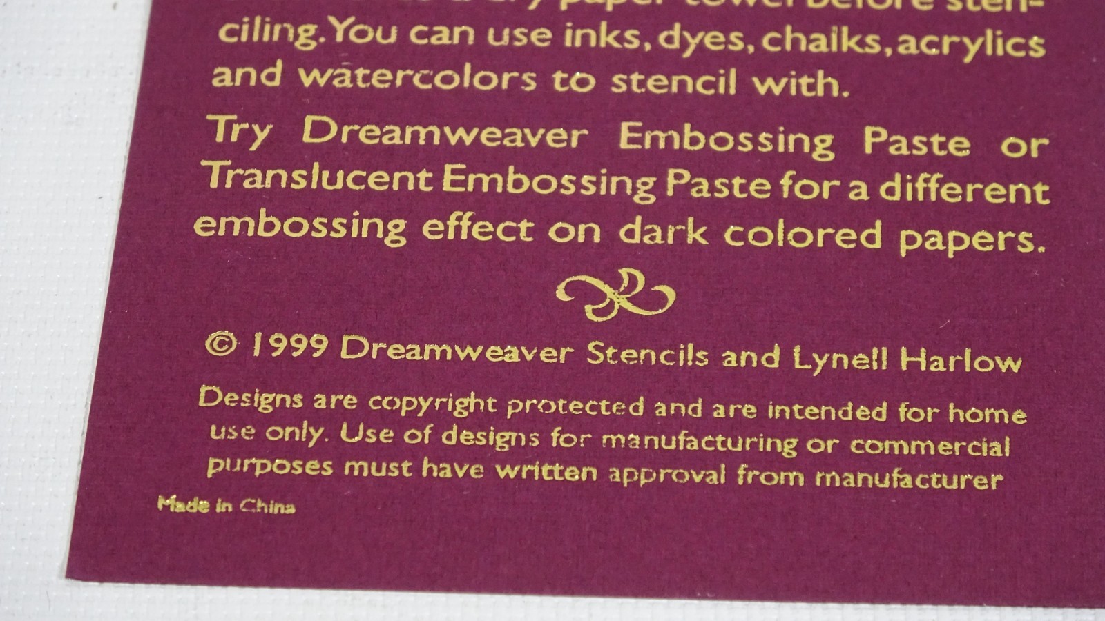 Snowflake - Dreamweaver Embossing Stencil Template LL399 - 2002