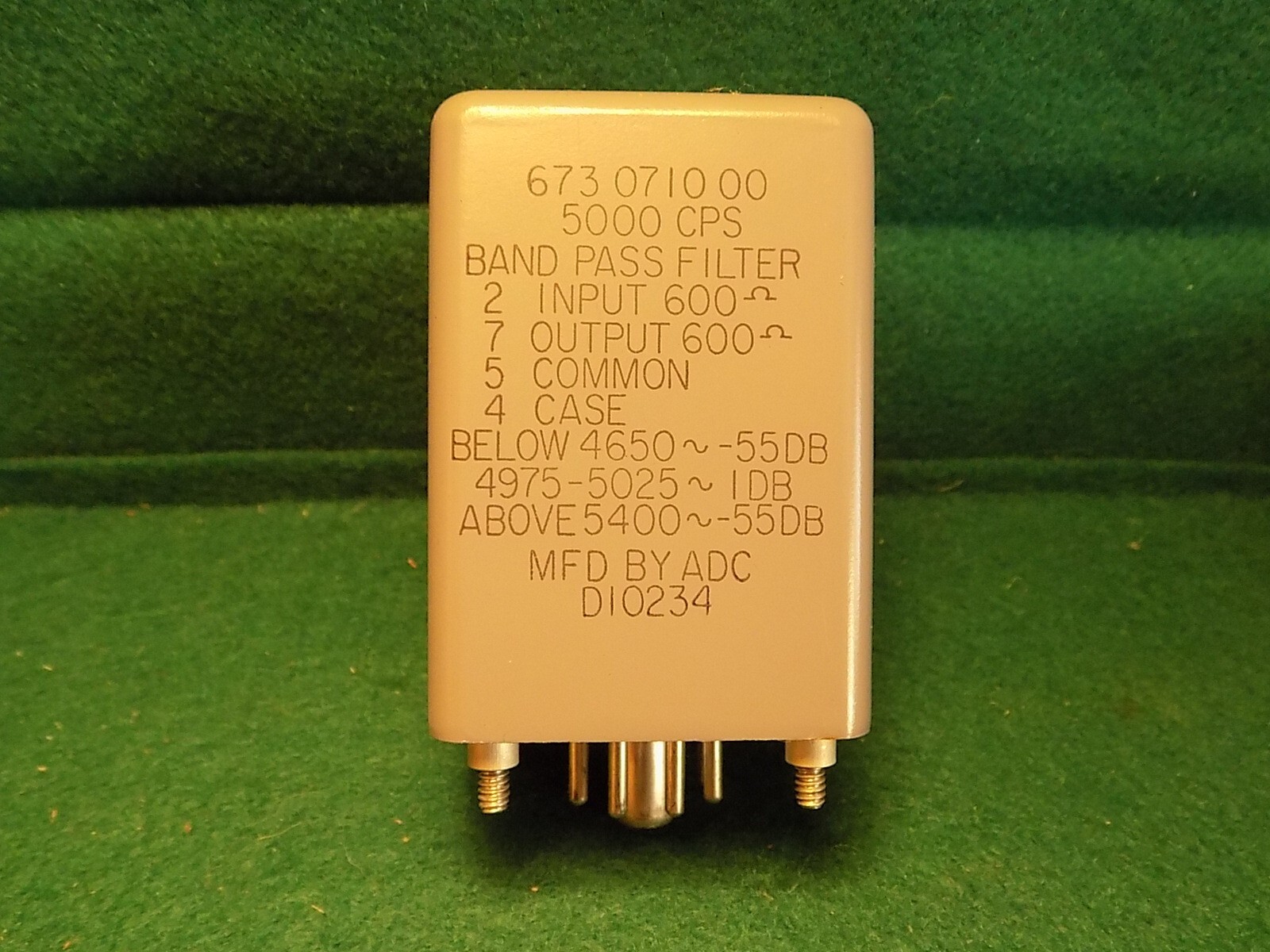 5000Hz 50Hz W Band Pass Filter 600 ohm Octal Plug-In Pulled f/ working equipment