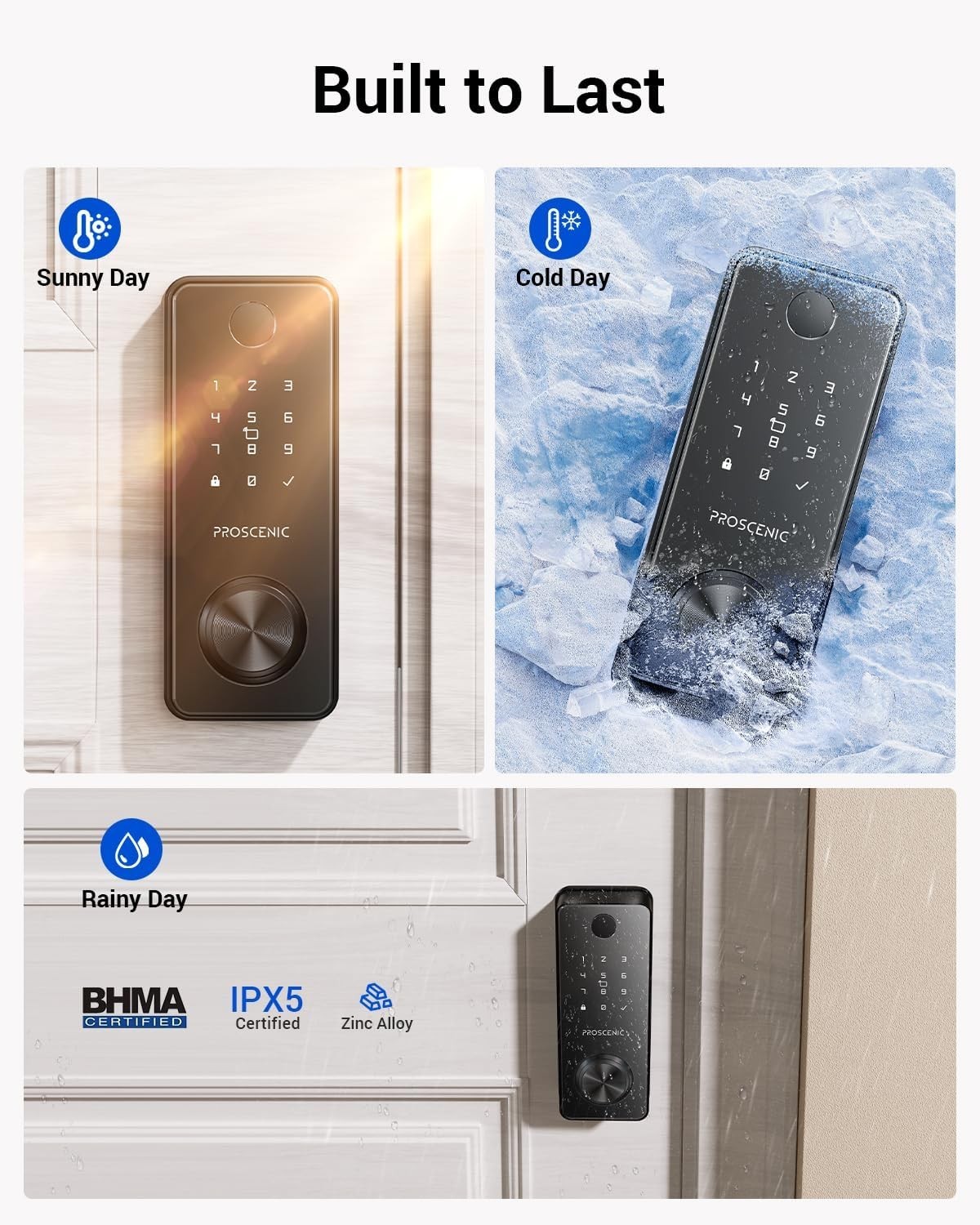 Security Smart Lock Fingerprint Keyless Entry Door Lock Wi-Fi Deadbolt Gateway
