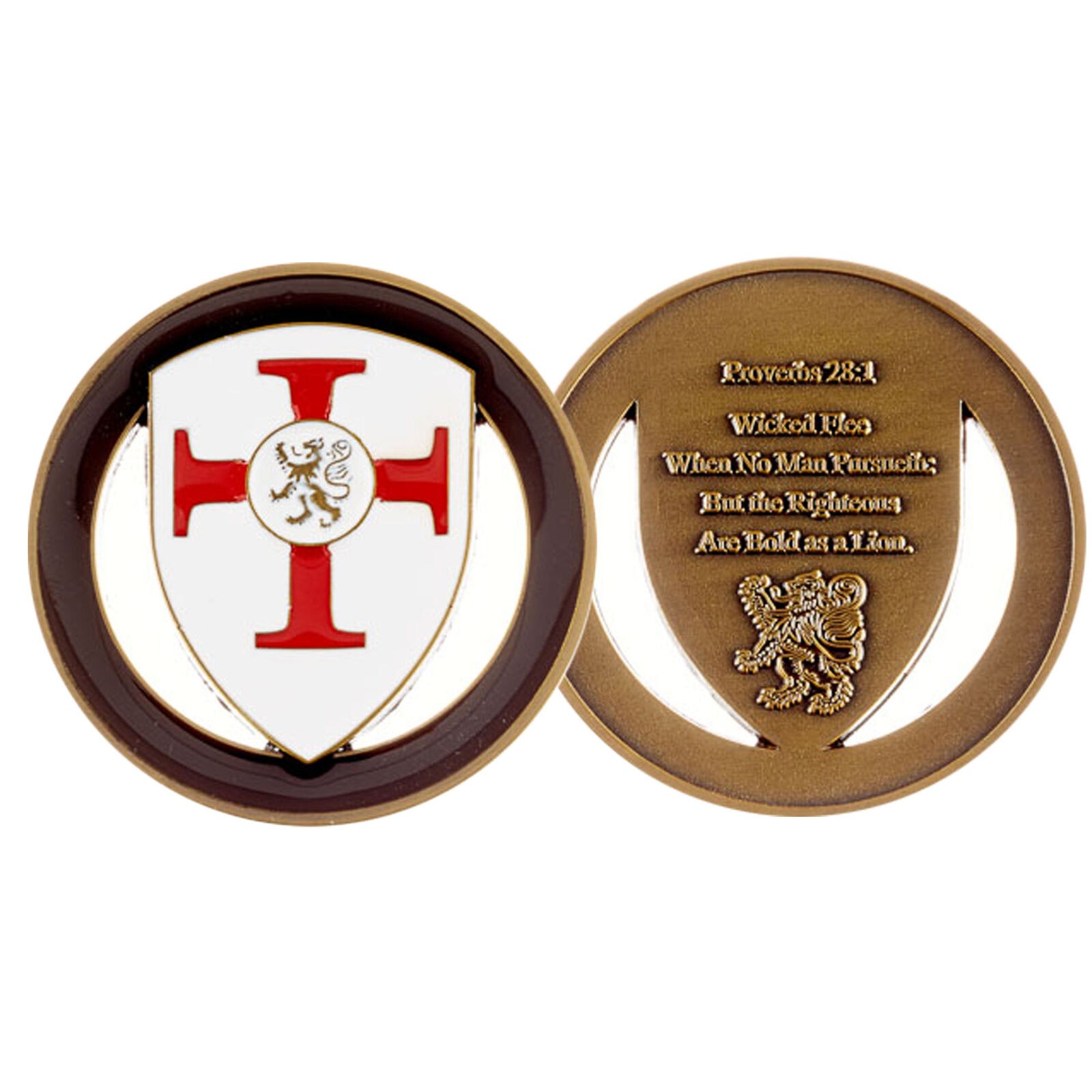Challenge Coin PROVERBS 28:1 CHALLENGE COIN