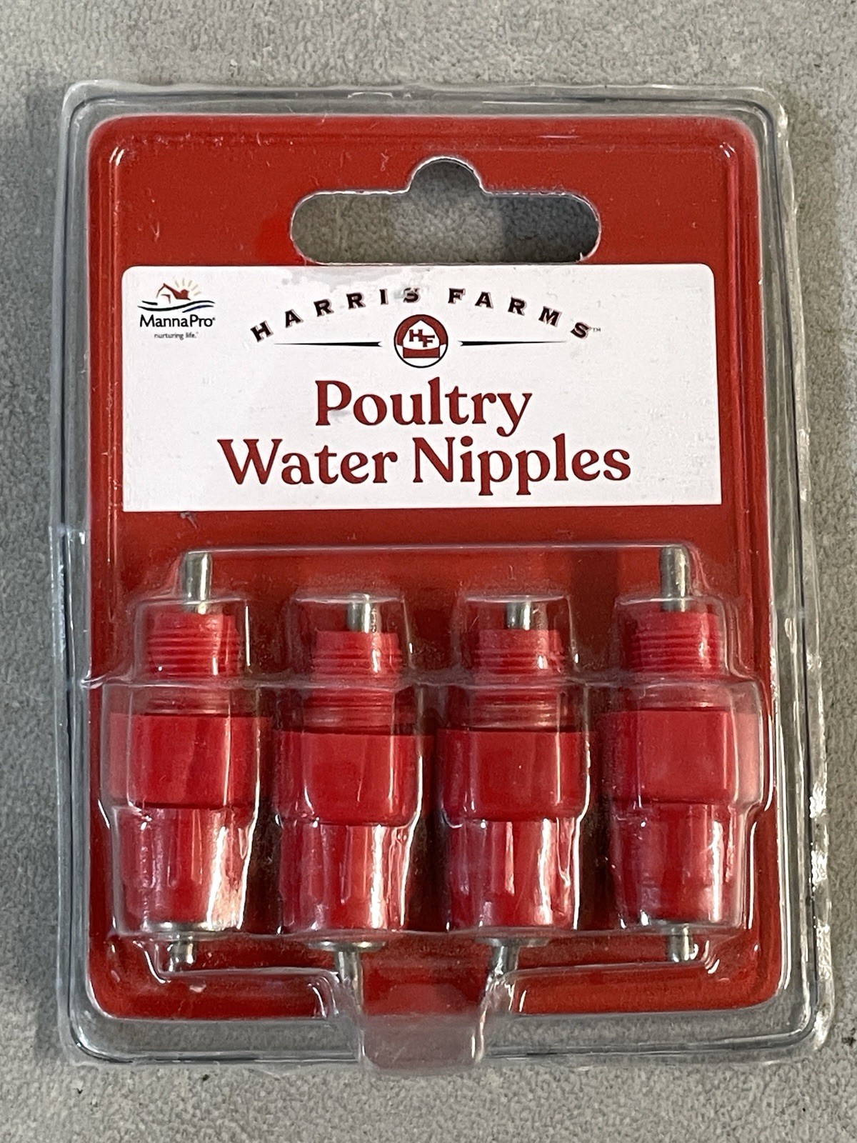 4 Pack Harris Farms Poultry Watering Nipples (New in Package) Screw in Style
