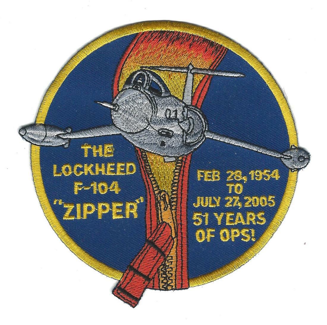F-104 'ZIPPER' 1954-2005 "51 YEARS OF OPS!" patch