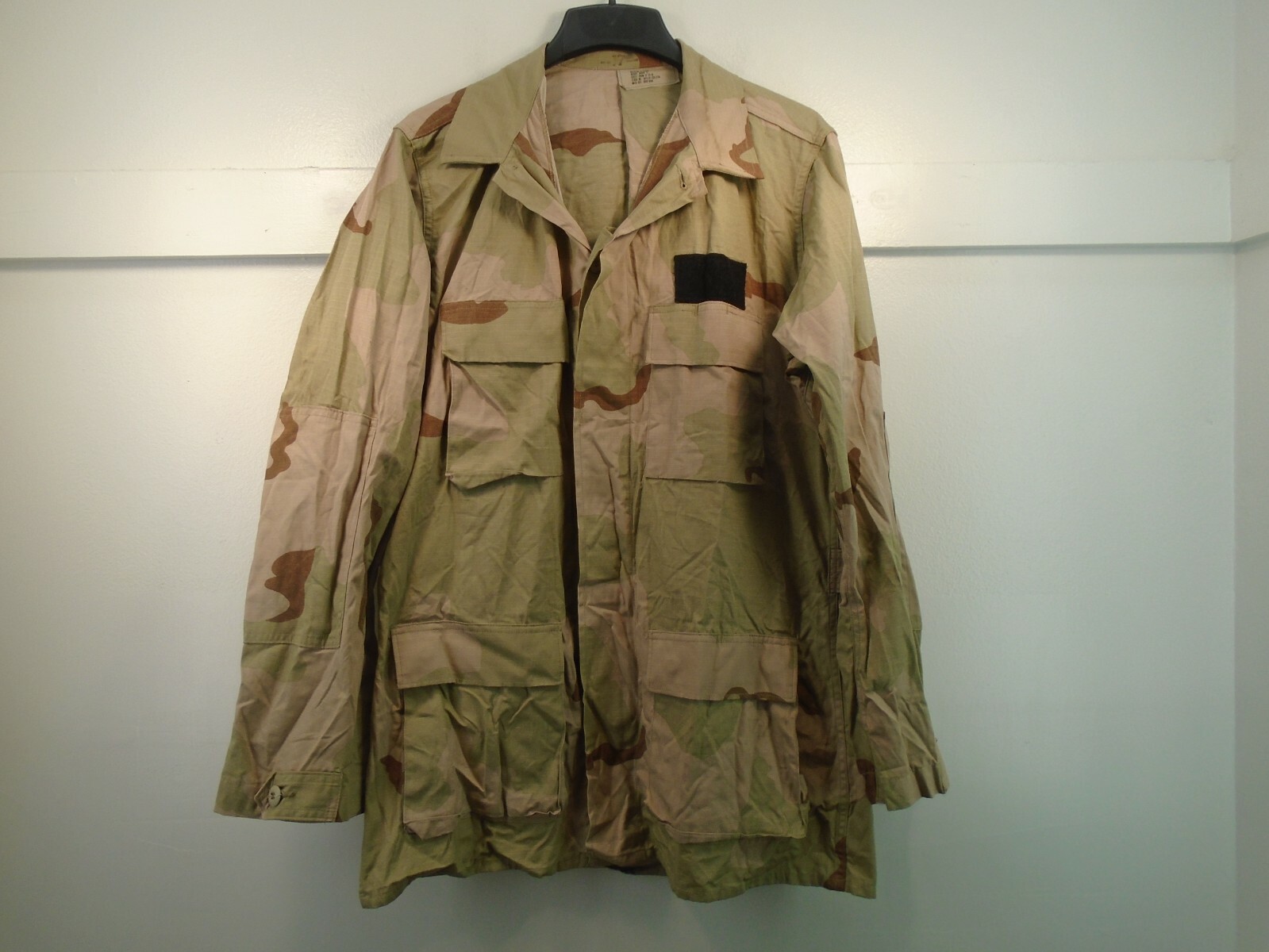 US Military 3 Color Desert Coat 1990 100% Cotton Hot Weather Medium X-Long 114-F