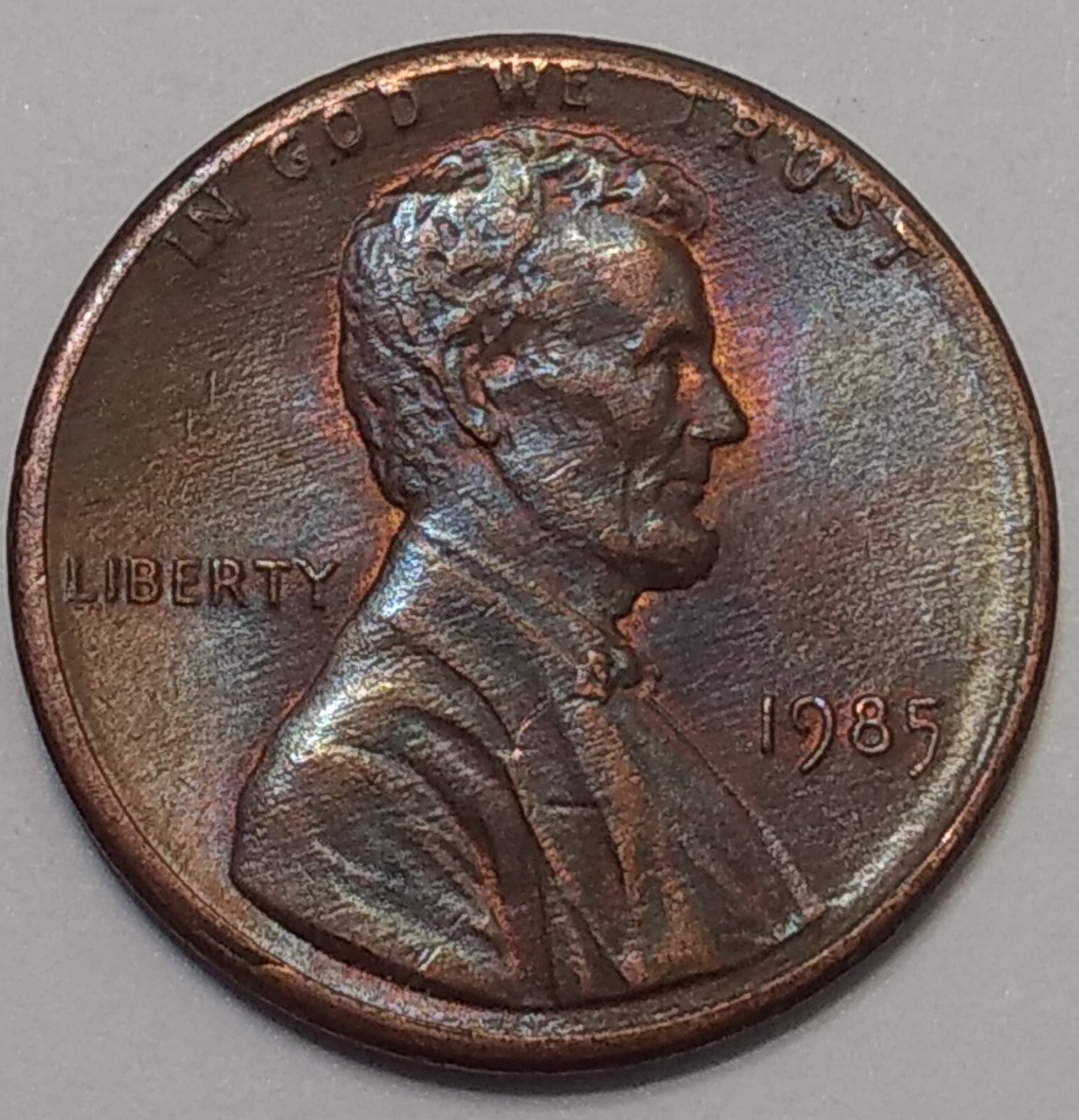 1985 Lincoln Cent ~ Glossy BN Unc. ~ Toned