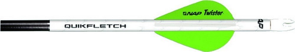 NAP Arrow 2" Quickfletch Twister Vanes White / Green Finish - 60-638