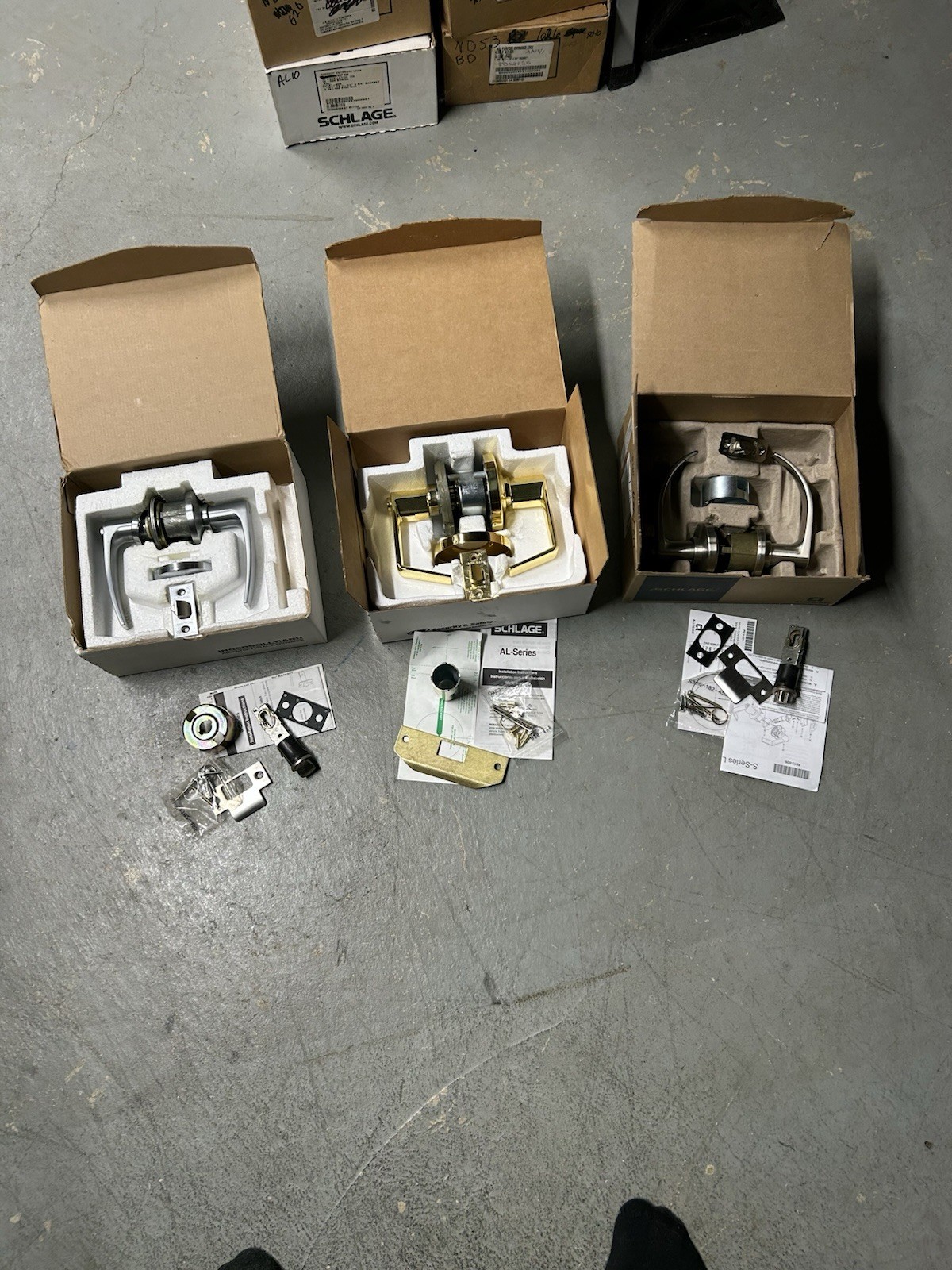 SCHLAGE PRIVACY LEVERS, New OS, Lot of 3, Grade 2, Locksmith Gear
