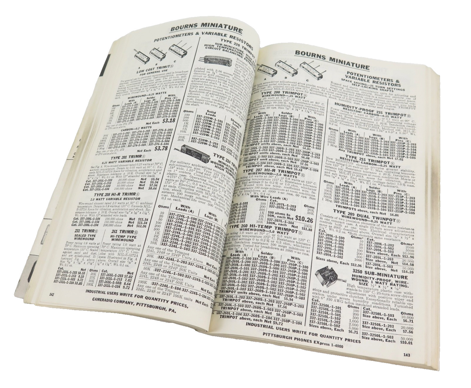 Vintage 1961 Cameradio "Everything Electronic" Catalog