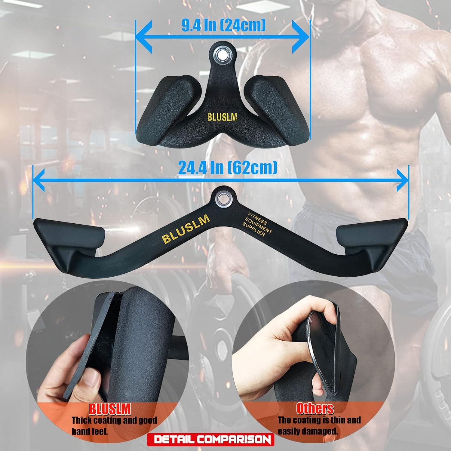 LAT Pull Down Bar for Cable Machine, LAT Pulldown Attachments