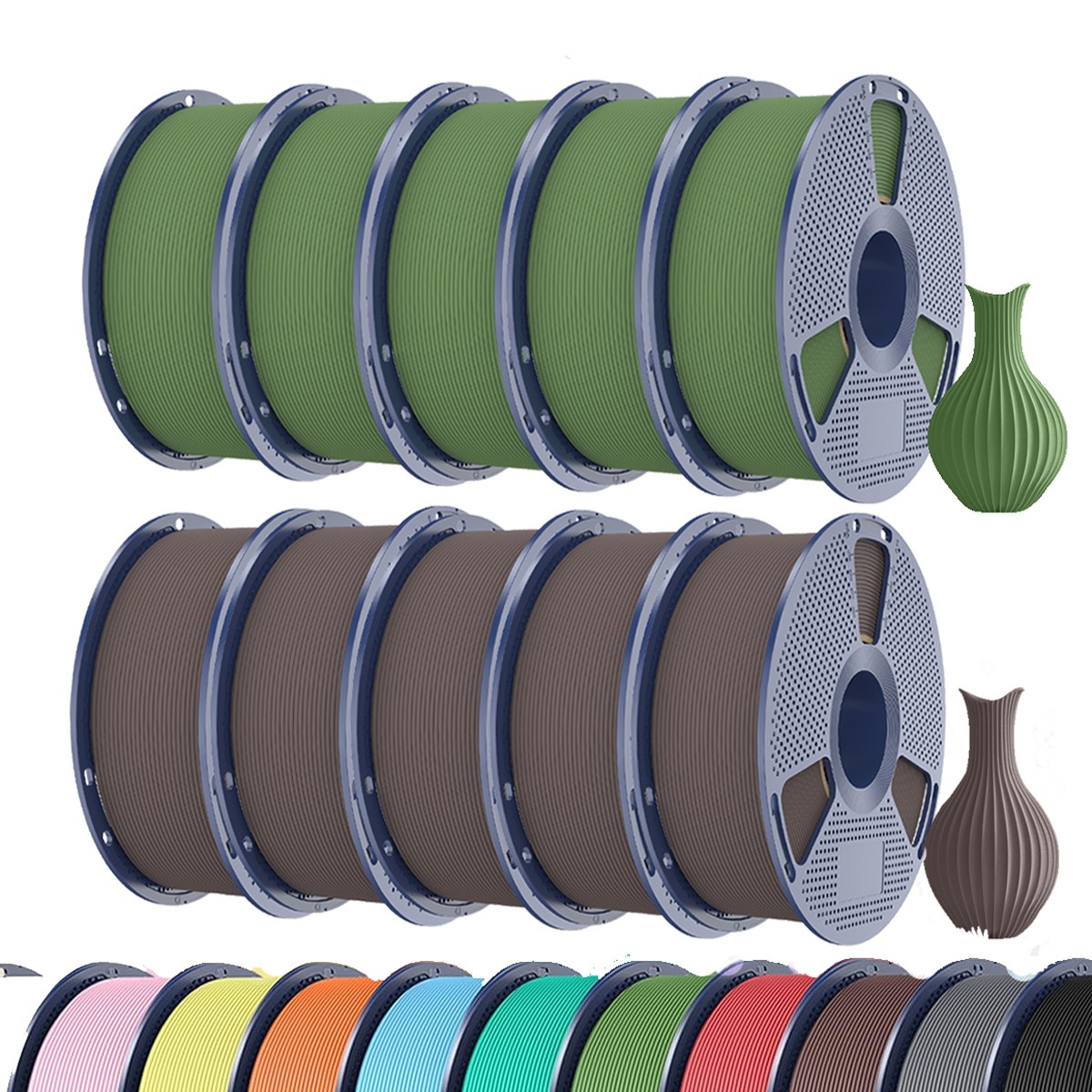 SUNLU 5KG/10KG Matte PLA High Speed 3D Printer Filament 1.75mm PLA Up to 600mm/s