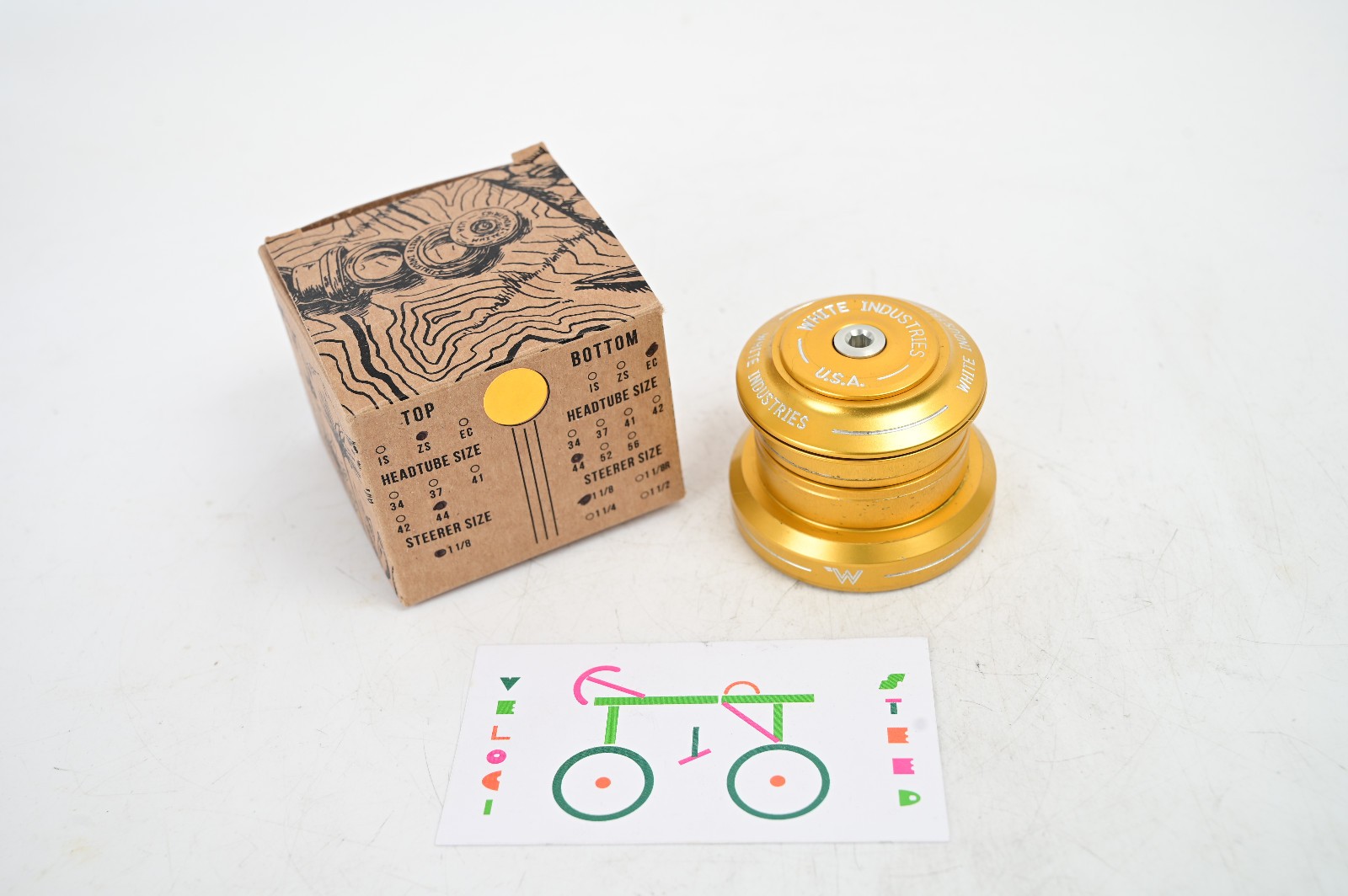 White Industries Headset ZS44/EC44 Gold MTB Gravel Bike 1 1/8" Steerer
