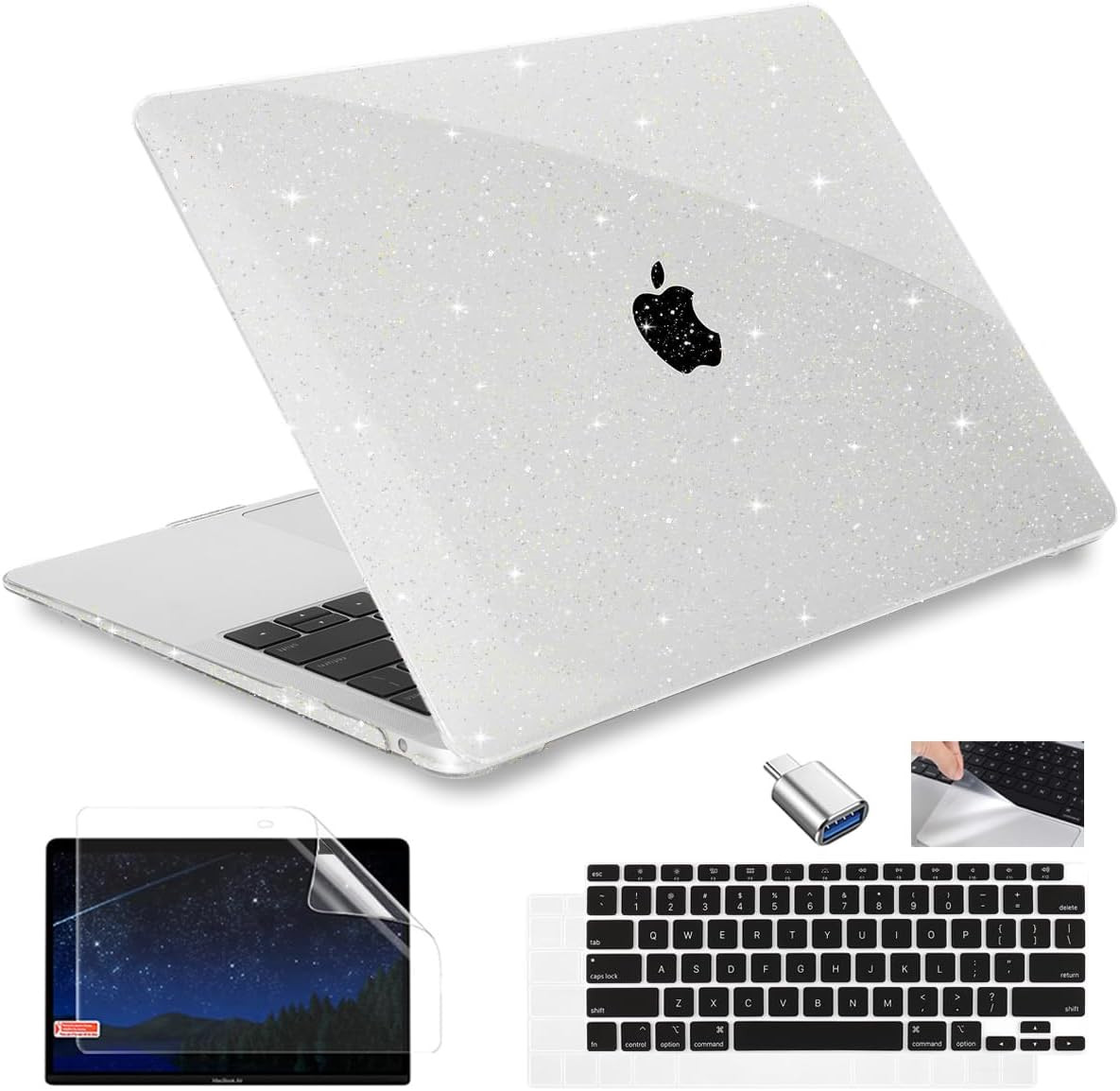 Case for MacBook Air 13 inch M1 2018-2021 A1932 A2179 A2337 w/USB 3.0 Adapter