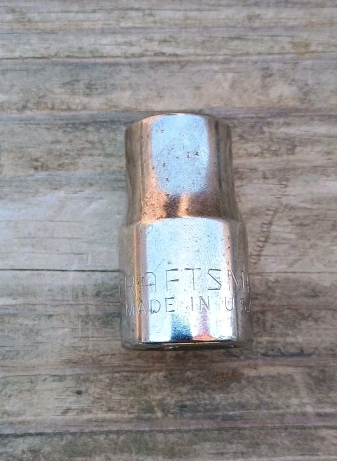 Vintage Craftsman 1/2" 12 Point Shallow Socket 1/2" Drive Inverted G 47502 USA