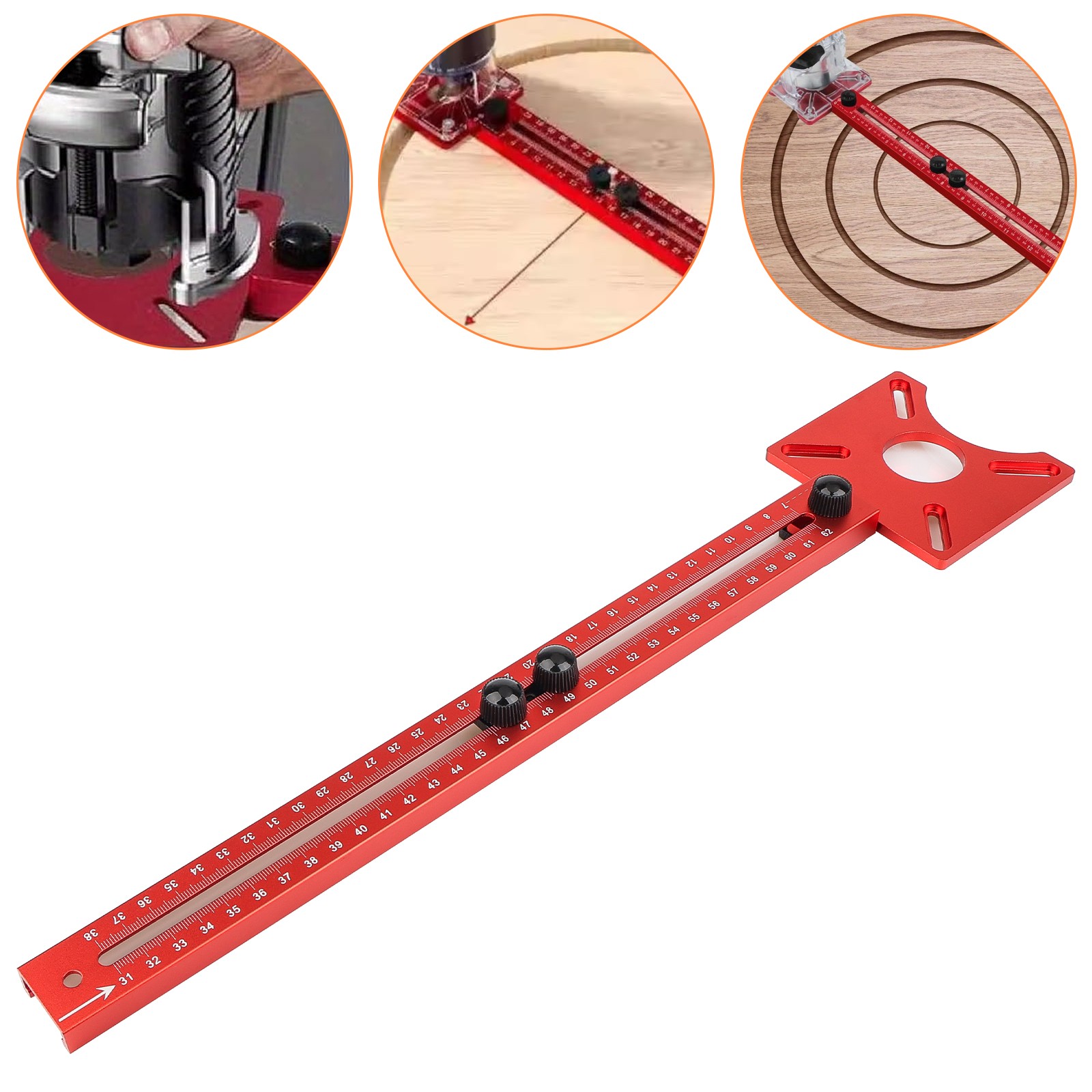 Router Milling Groove Bracket Adjustable Router Circle Cutting Jig & Edge Guide