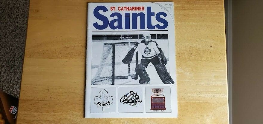 St Catherines Saints Rochester Americans program Feb 28 1985 AHL Bruce Dowie