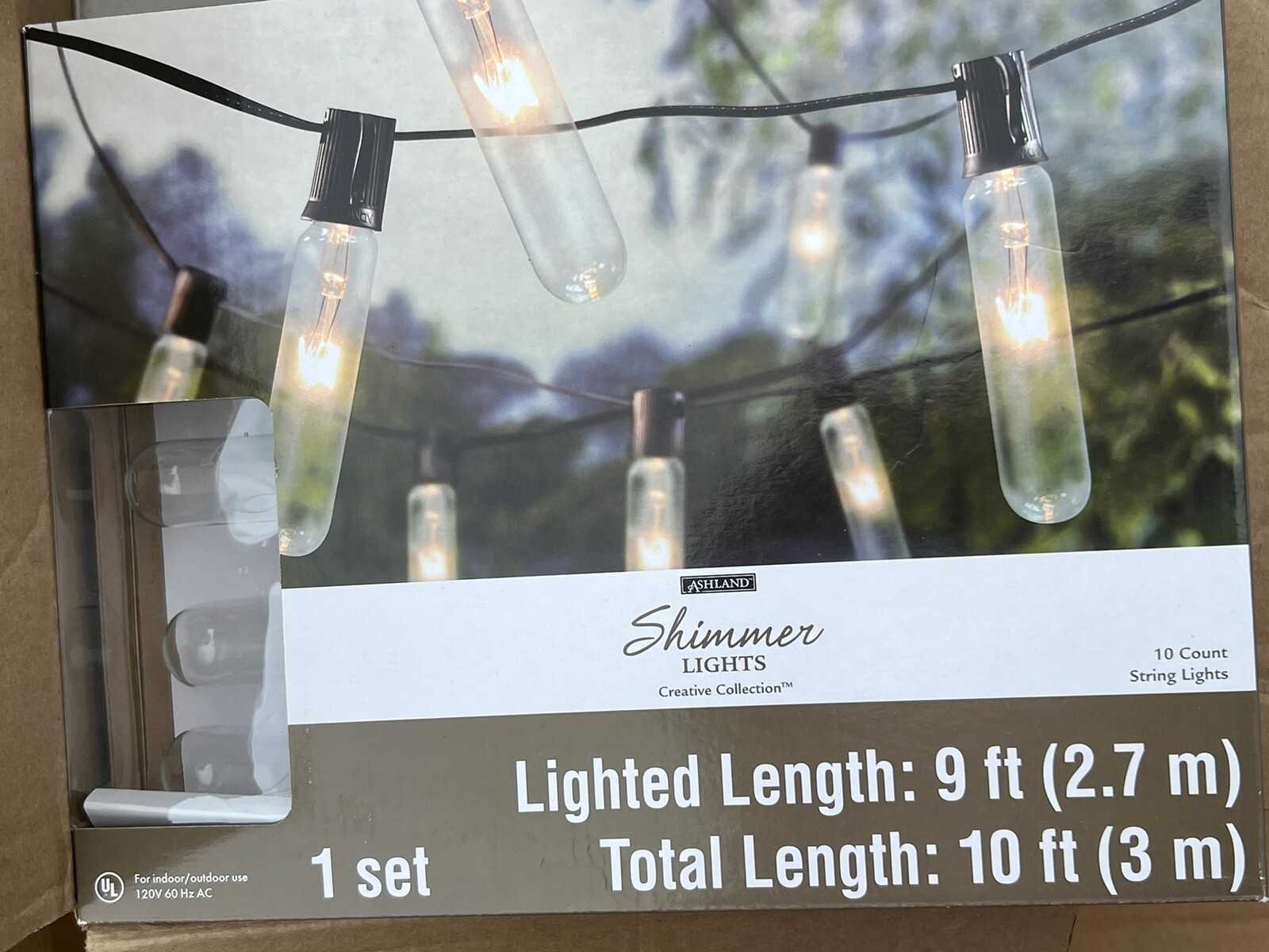 Ashland Shimmer String Lights 9’ ( 10 Ct ) Indoor & Outdoor Use