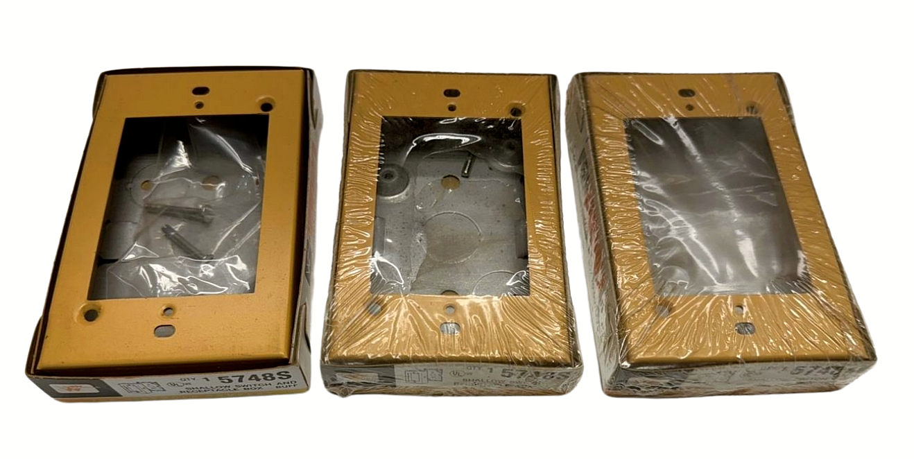 Wiremold 5748S Shallow Switch Receptacle Box Buff **Free Shipping**