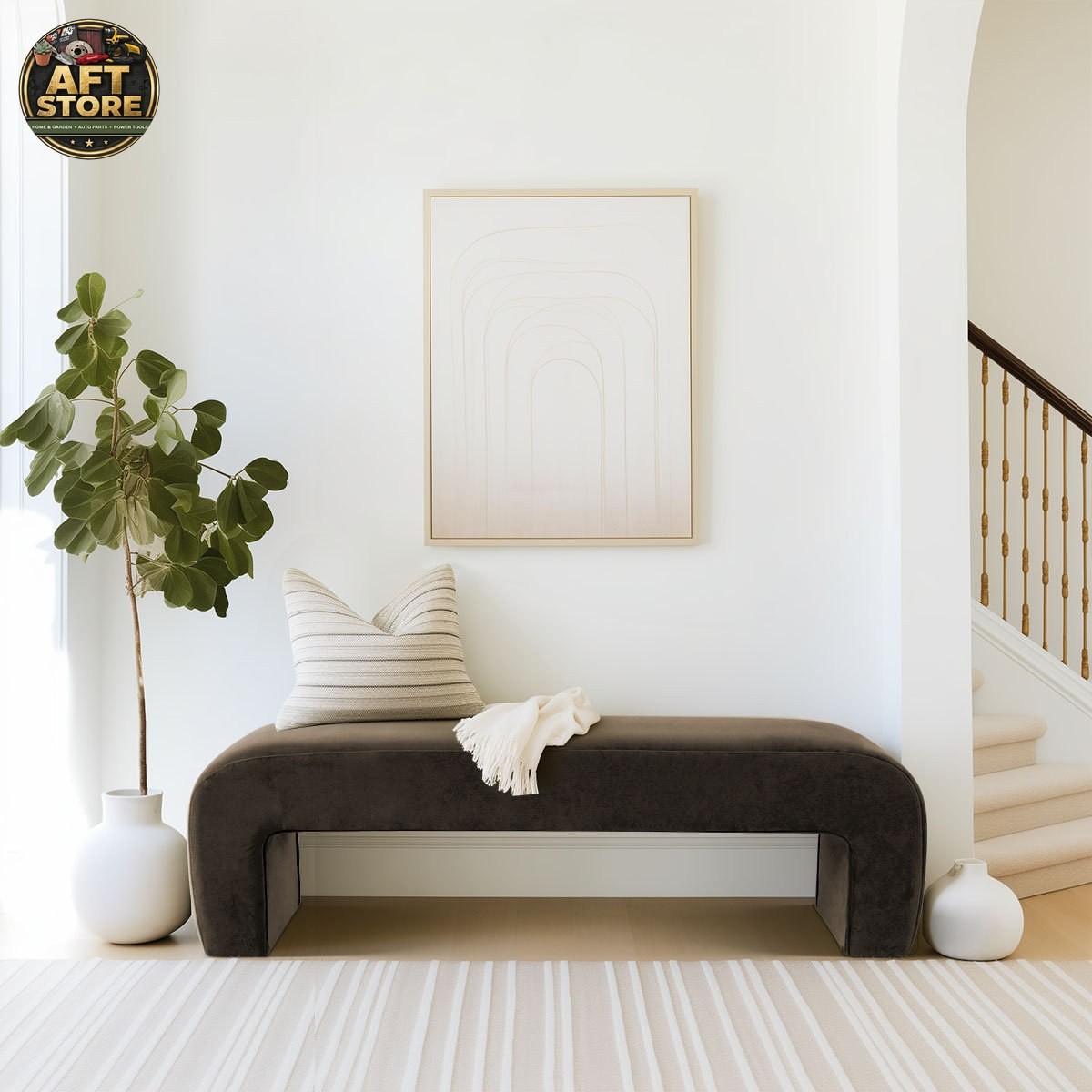 Floranda 60" Velvet Upholstered Entryway Bedroom Bench