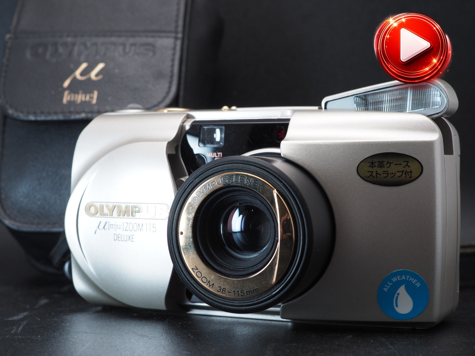 US 1-Yr Warranty Olympus mju Zoom 115 Deluxe Film Camera w/Case From JAPAN J365