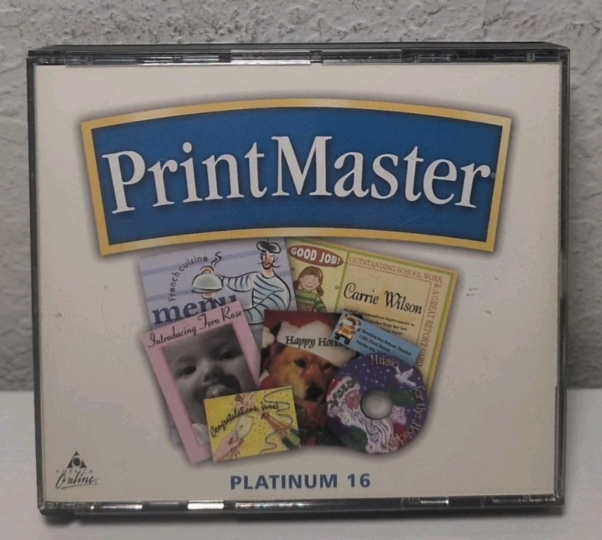 Printmaster Platinum 16 PC CD-ROM 4-Disc Set B379