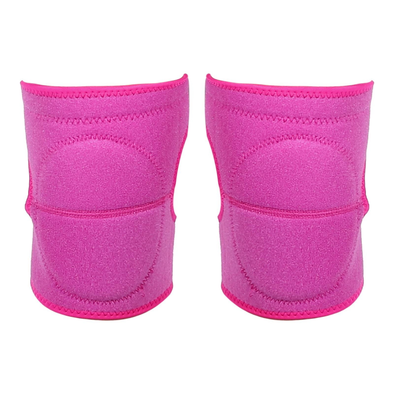 1 Pair Knee Brace Protection Nylon Pink Red Size L