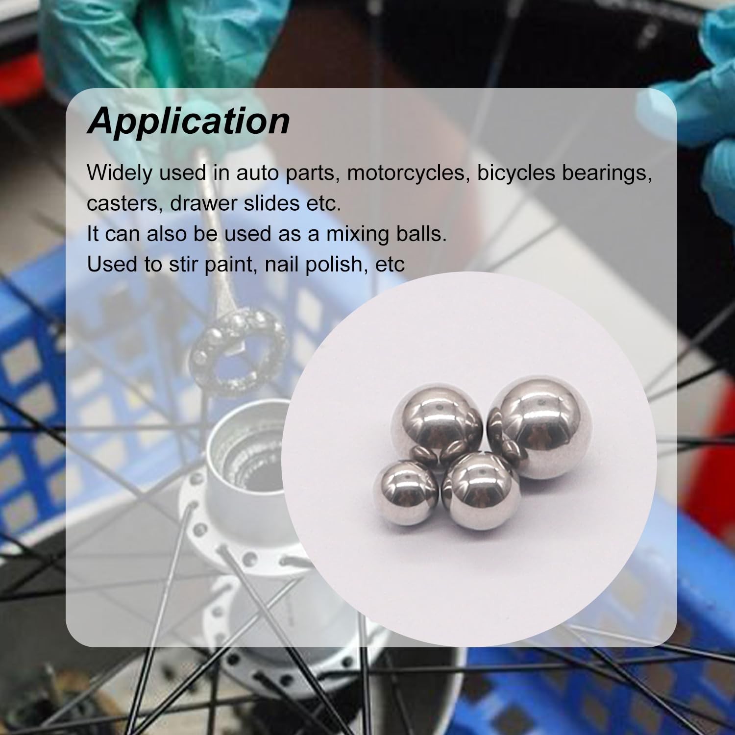 Bicycle Bearing Balls 490pcs Assorted Steel Sizes Kit
