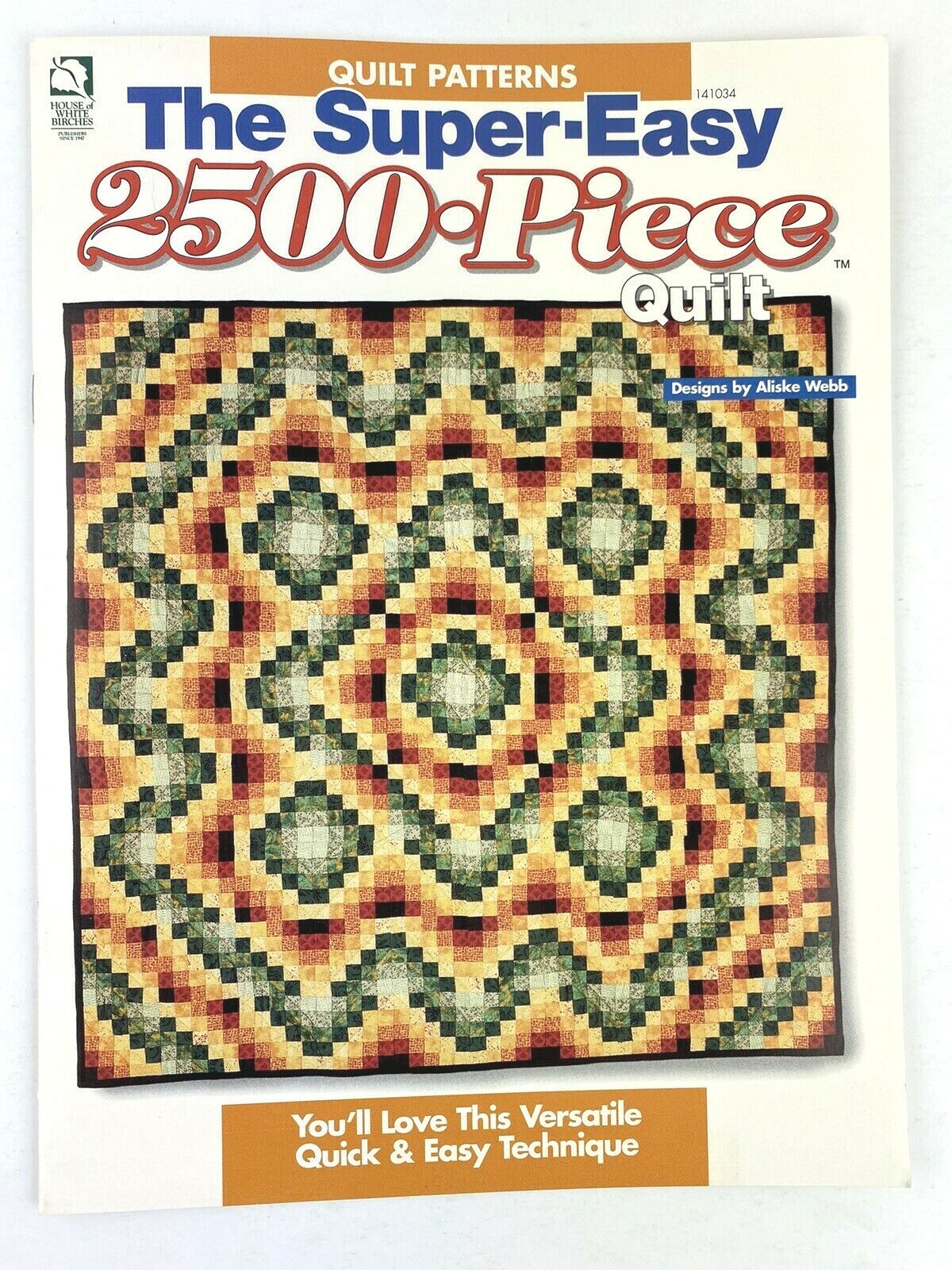 The Super Easy 2500 Piece Quilt Patterns Aliske Webb 1995 Quilting Book