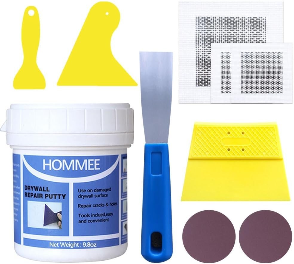 Drywall Repair Kit,Drywall Hole Patch Repair Kit,Wall Spackle Paste 9.8OZ to Fix