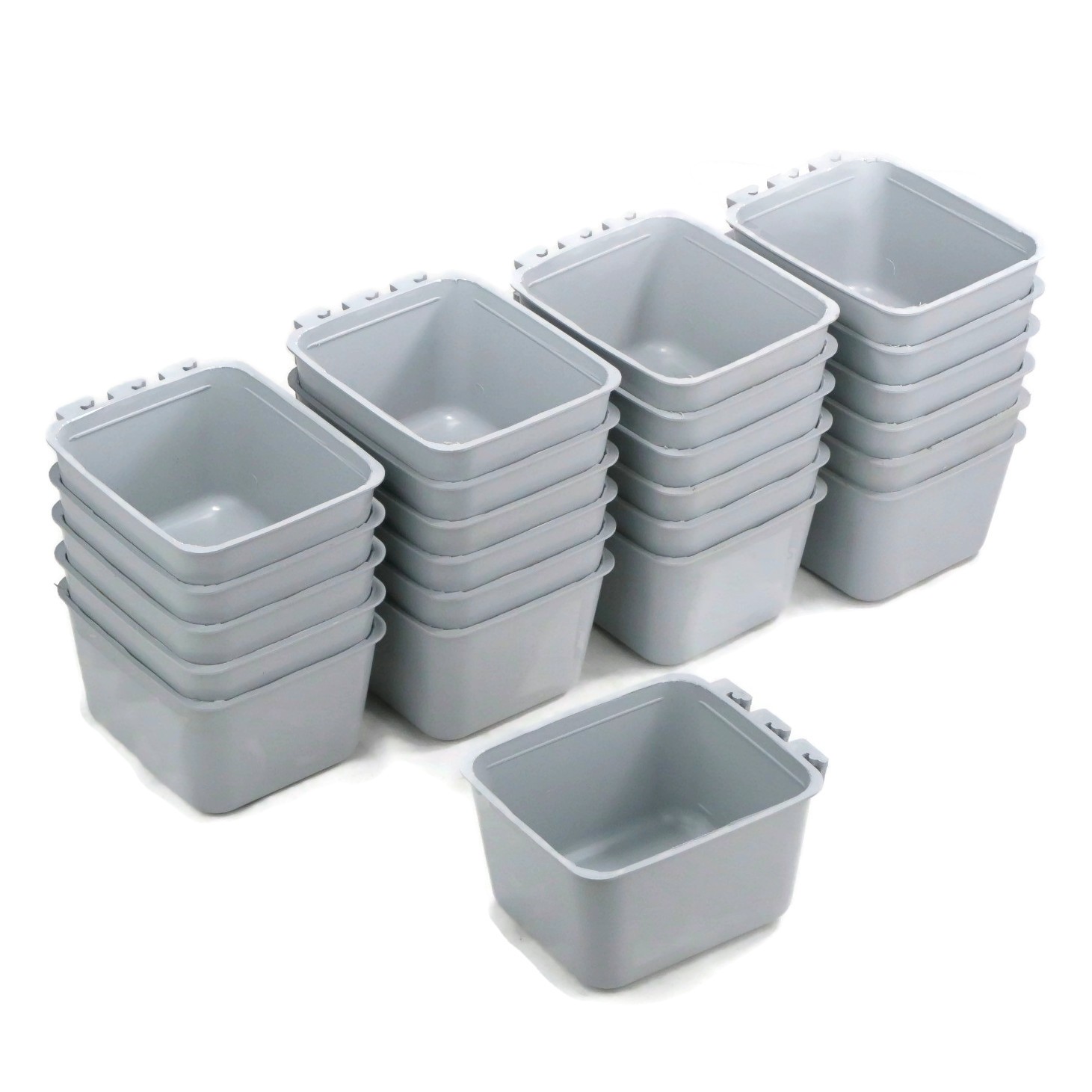 24-Pack - Gray Cage Containers to Hold Nails, Nuts, Screws, Bolts in the Shop