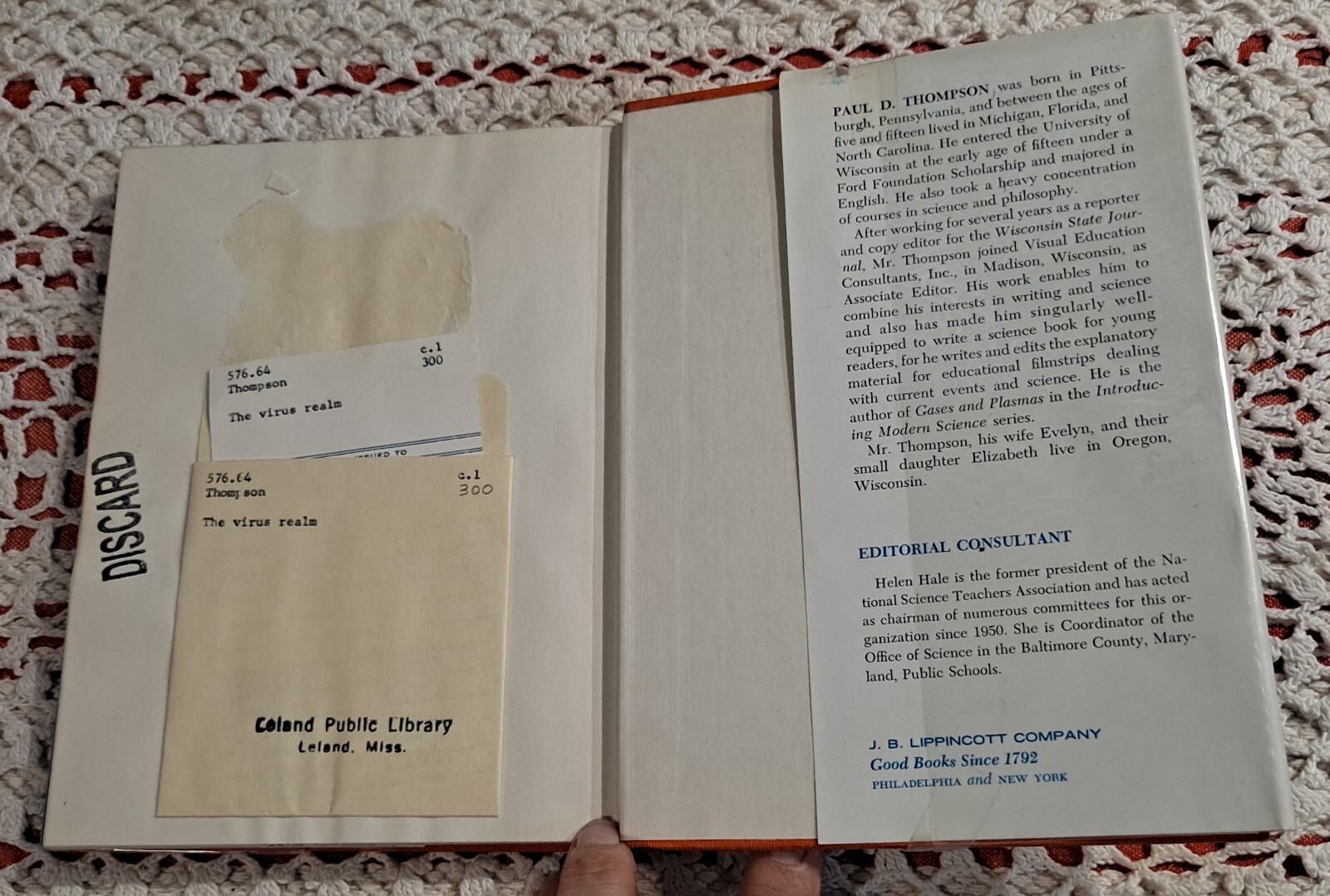 Introducing Modern Science Ser: The Virus Realm by P. Thompson,1968(1st Edition)