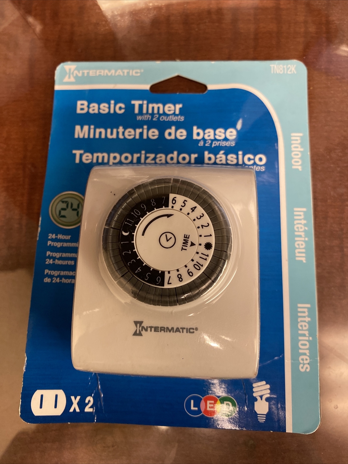 Intermatic TN812K 15-Amp Heavy Duty Indoor Timer 24 Hr NEW Sealed Package