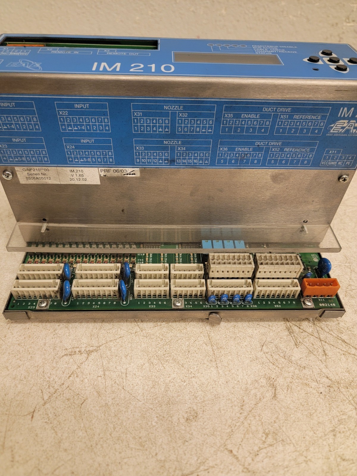 IM 210 - EAE CONTROLLER Version 1.65