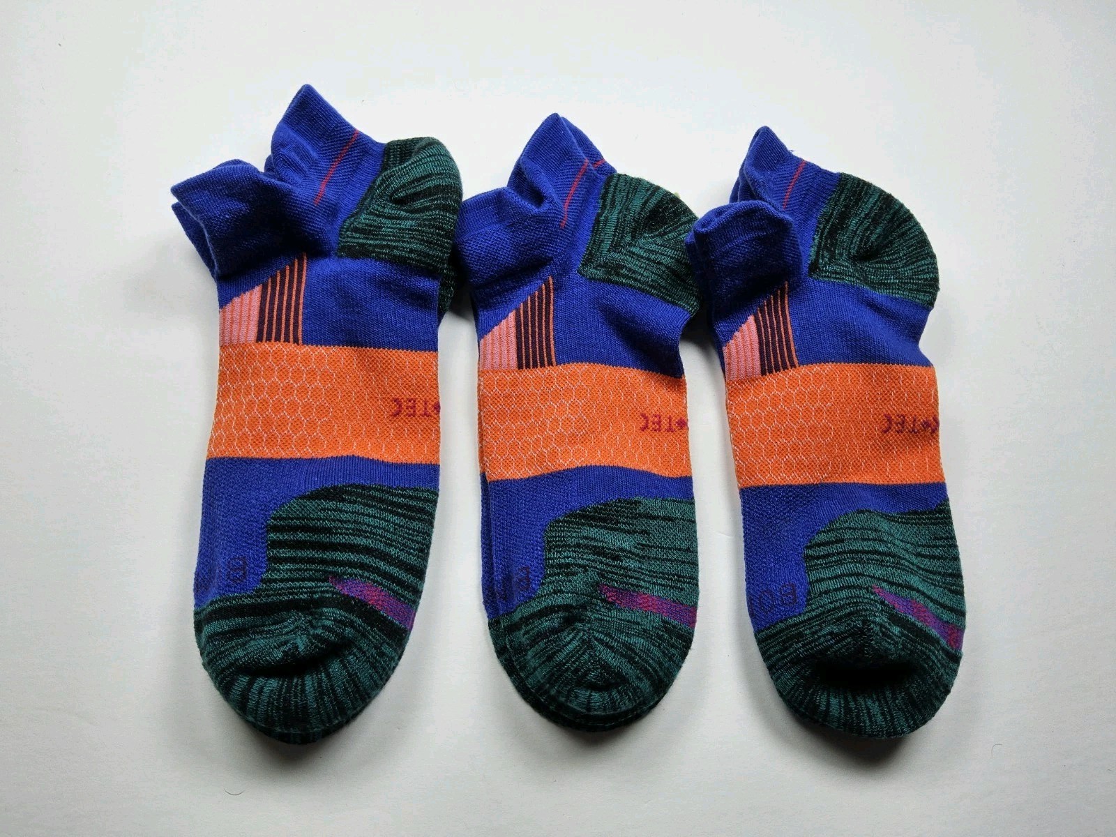Bombas Hex-Tec Athletic Ankle Socks Lot Of 3 Pairs Size XL