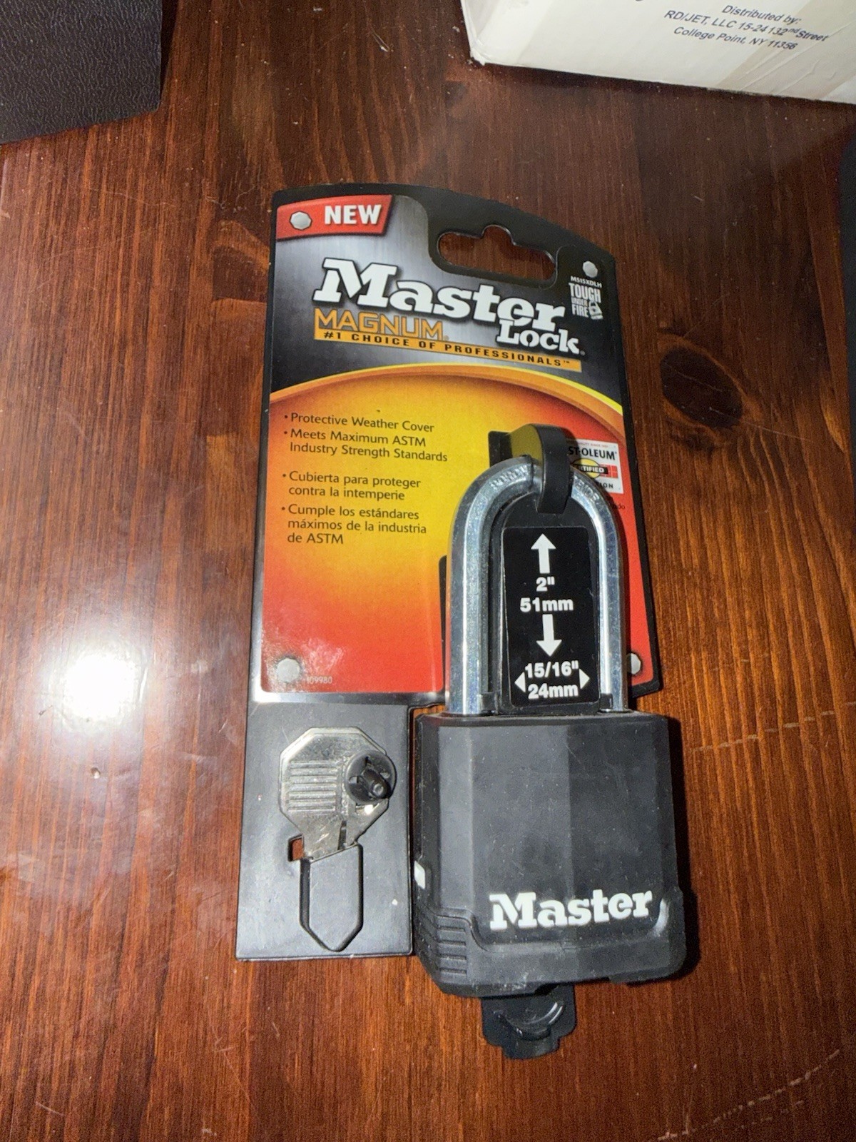 Master Lock Magnum Laminated Padlock 2-1/8” 54mm Wide 2” Shackle Heavy Duty