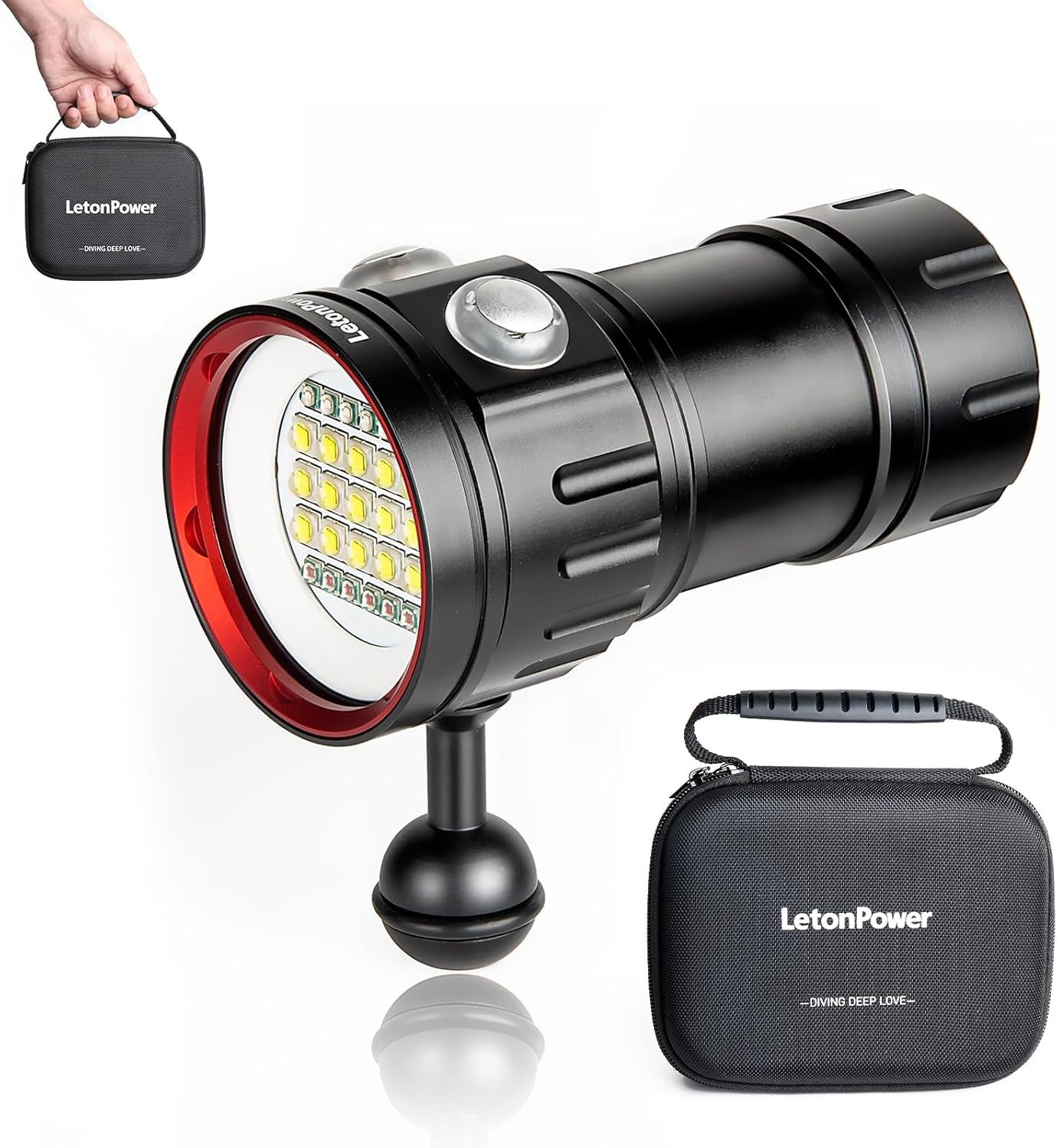 Scuba Diving Flashlight 8000Lumens Underwater Video Lights