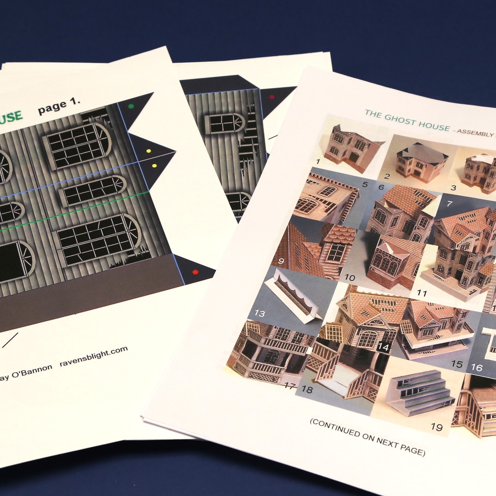 THE GHOST HOUSE Haunted House paper model