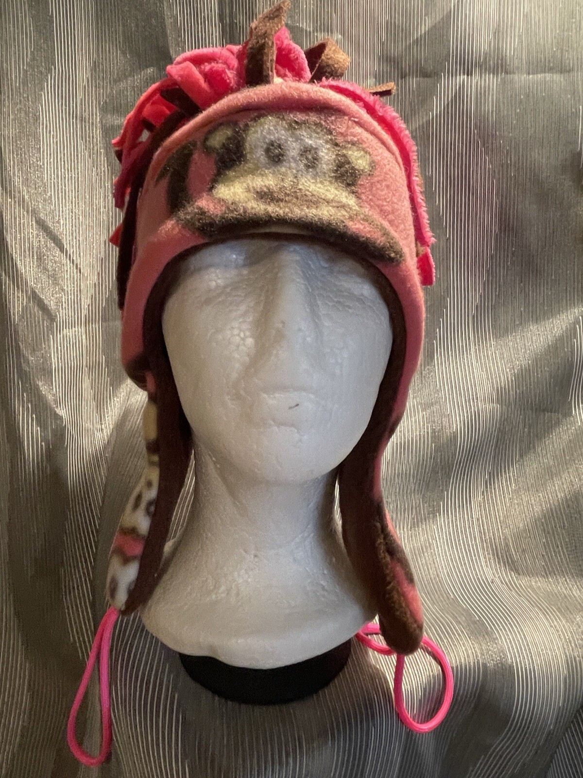 Wild And CrazyMONKEYPRINTED”hair” Hat. Handmade. Unique! 1 Of A Kind