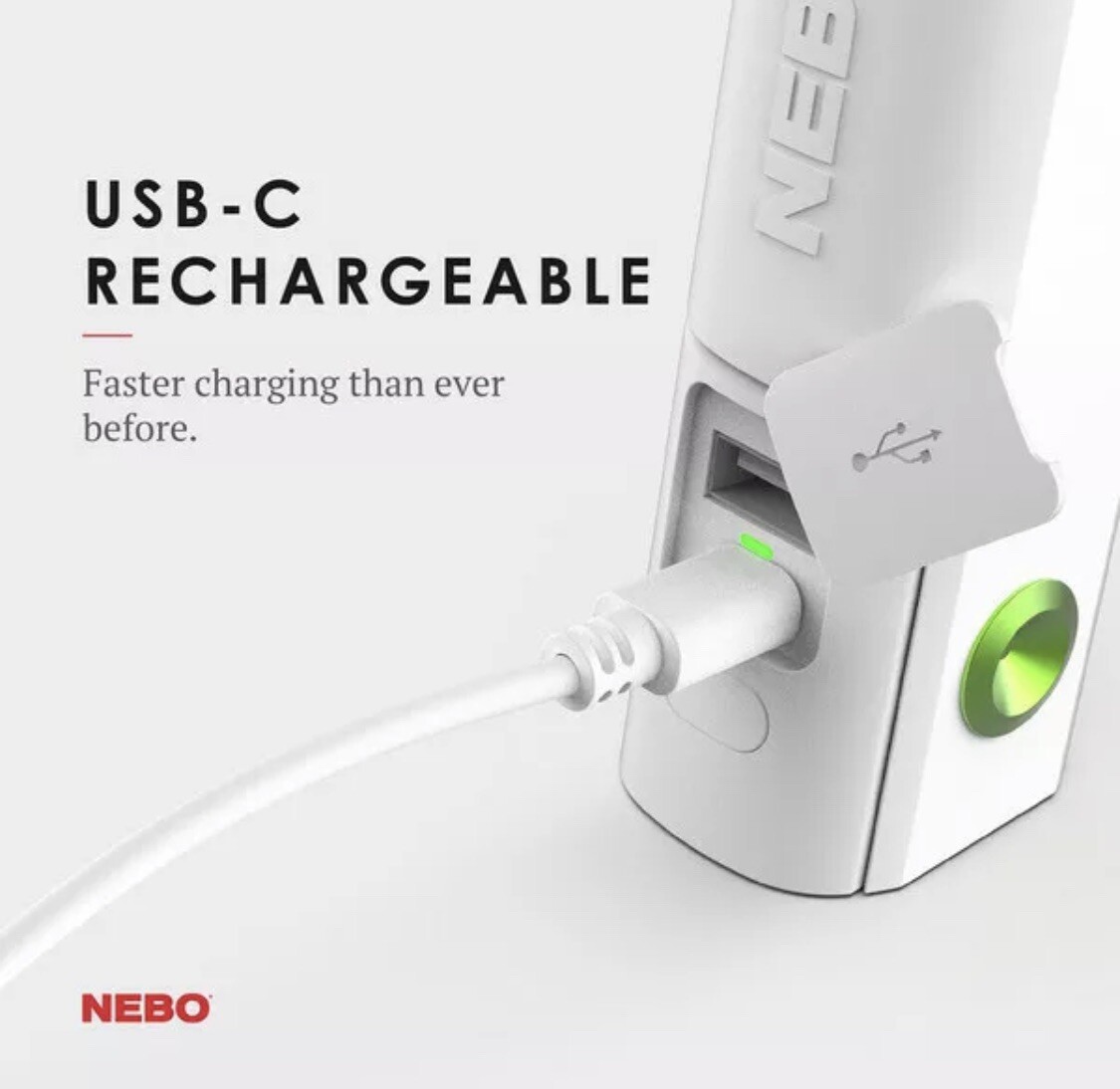 NEBO PAL-360 NEB-WLT-0027 RECHARGEABLE POWER BANK, LIGHT, WATER AND IMPACT RESIS