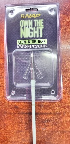 NAP Own the Night Bowfishing Broadhead & Arrow - Glow In the Dark