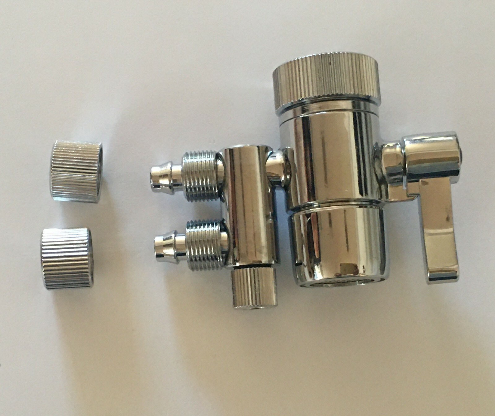 Two way Faucet  Adapter Diverter Valve for Water Filters purifiers 1/4" Tubing
