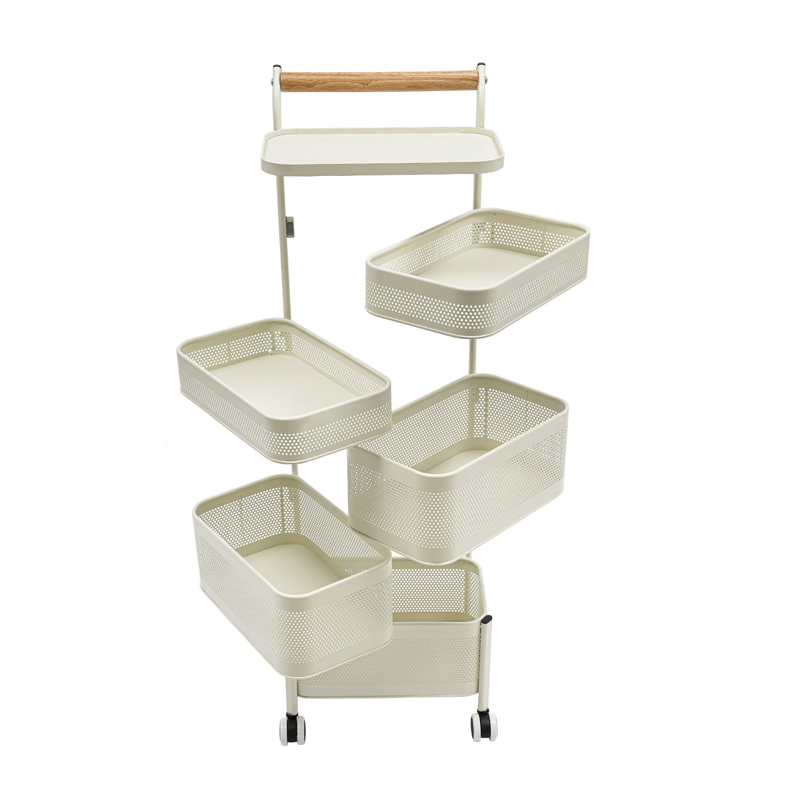 6 Tier Vegetable Rotating Basket Rack Fruit Snack Storage Kitchen Organizer