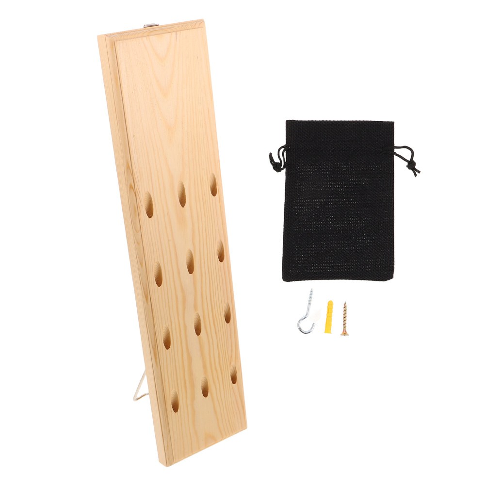 Space Saving Light Yellow Wooden Dart Holder Wall Mount for Game Room Display