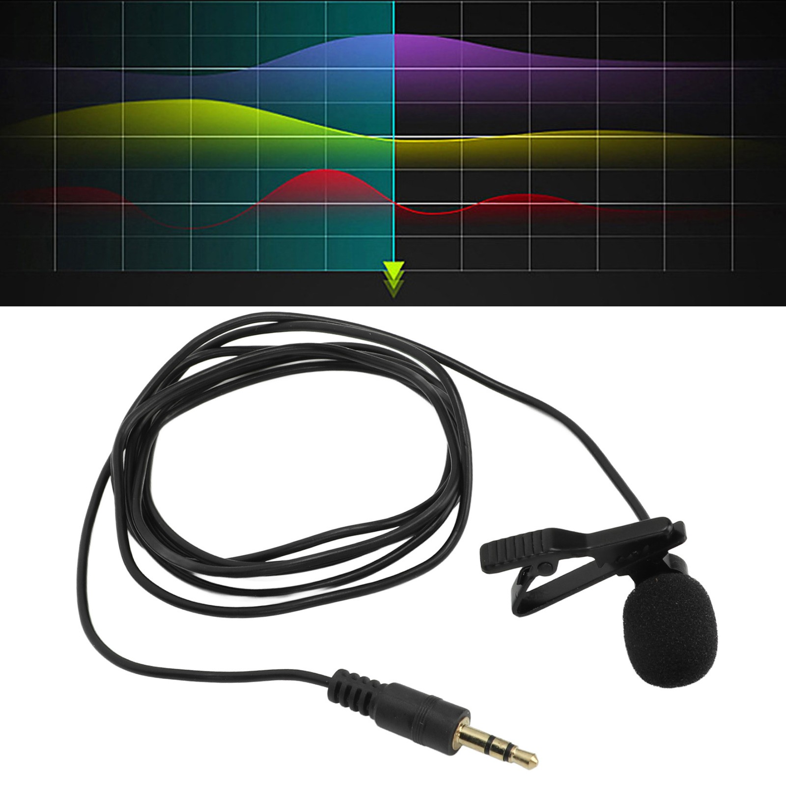 Lavalier Microphone Noise Reduction Omnidirectional Clip On Mic For Interview