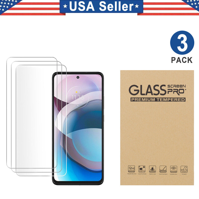 3PK Tempered Glass Moto Edge Moto G Play G Stylus G Power G Pure G100 One 5G Ace