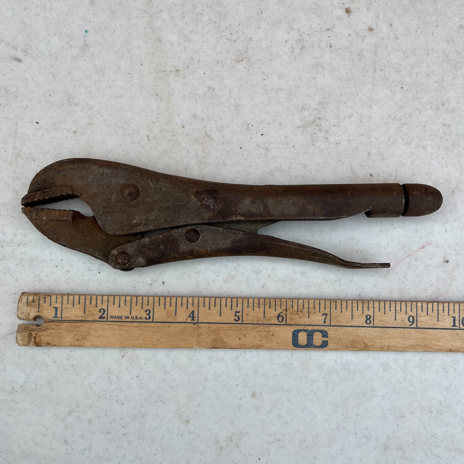 Vintage CRAFTSMAN 10" Vise-Grip Heavy-Duty Straight Jaw Locking Pliers Antique