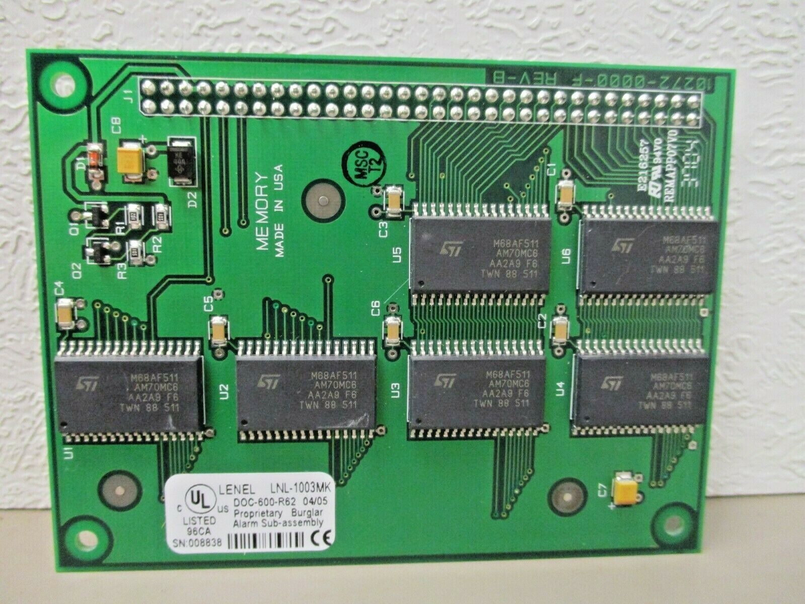 LENEL LNL-1003MK 3MB Memory Expansion Board 3-Megabyte Storage Capacity