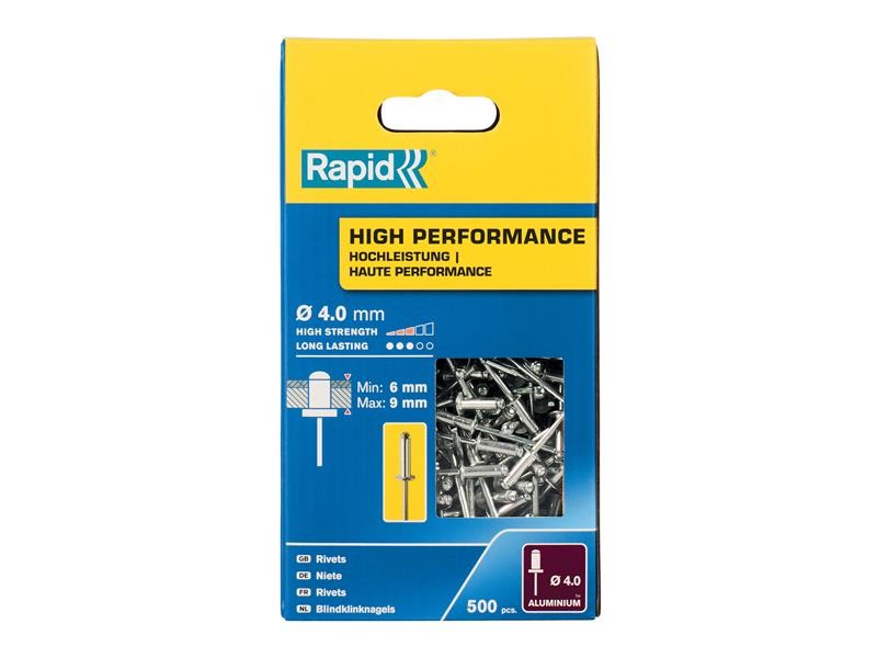 Rapid High Performance Rivets 4 x 12mm (Box 500) RPD5001434
