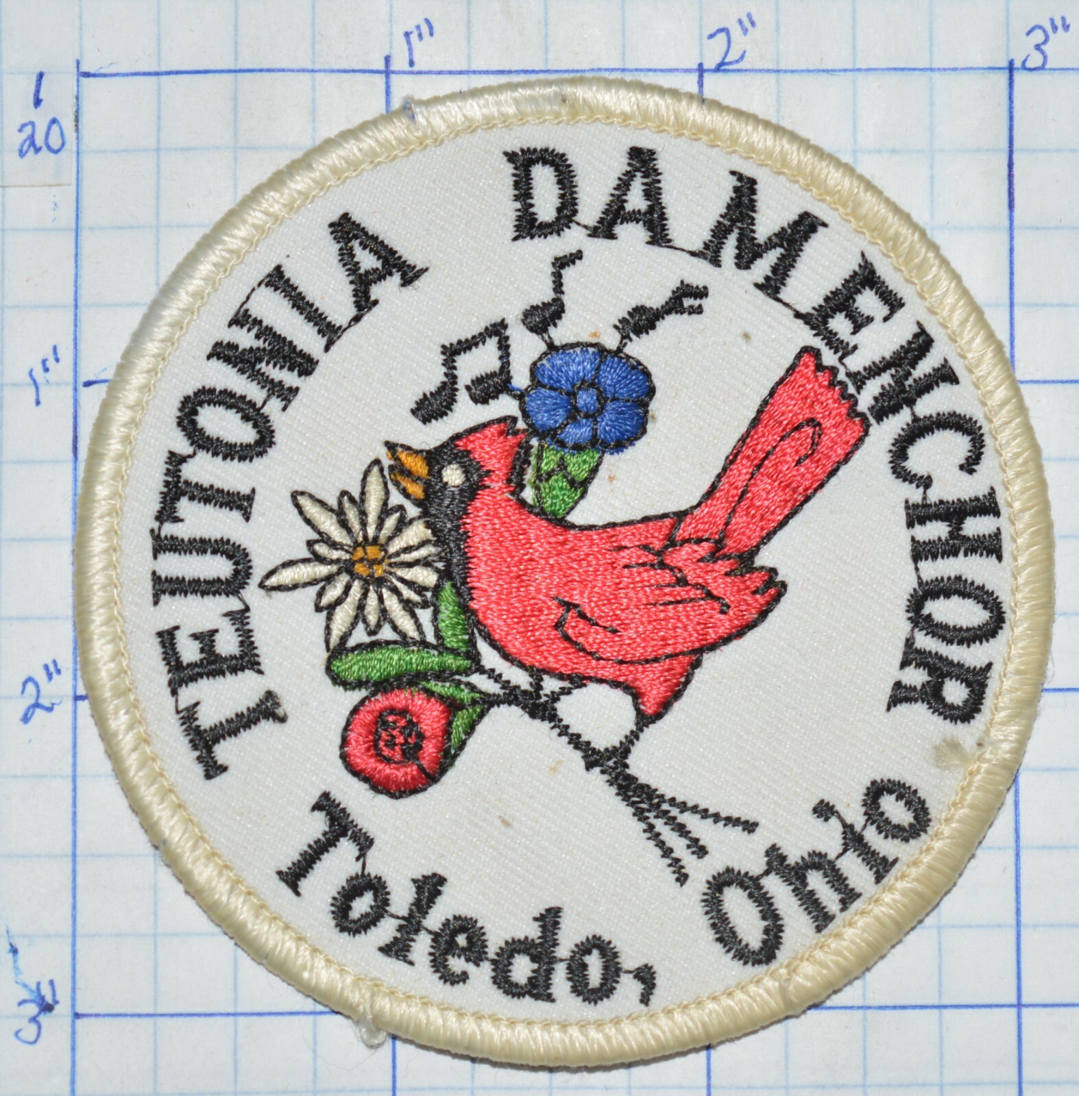 OHIO, TOLEDO TEUTONIA DAMENCHOR GERMAN CULTURE WOMEN'S CHOIR VINTAGE PATCH
