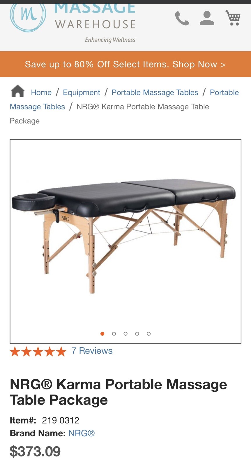 Mobile massage table